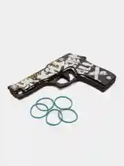 Бордовый пистолет резинкострел из игры CS GO, деревянный