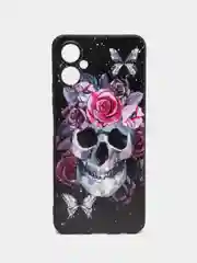 Тёмно-бордовый силиконовый чехол для Tecno Camon 19 Neo, с принтом, с рисунком (Техно Камон 19 Нео)