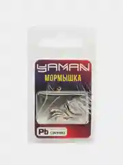 Мормышка рыболовная 5 шт, свинцовая "Комар с отверстием", цвет никель