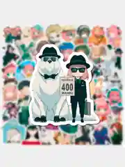 Вишнёвый стикеры-наклейки по аниме "Семья шпиона Spy x Family", 50 шт, 3 вида