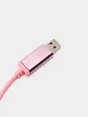 Розовый наушники игровые, с микрофоном и RGB подсветкой, объемный звук