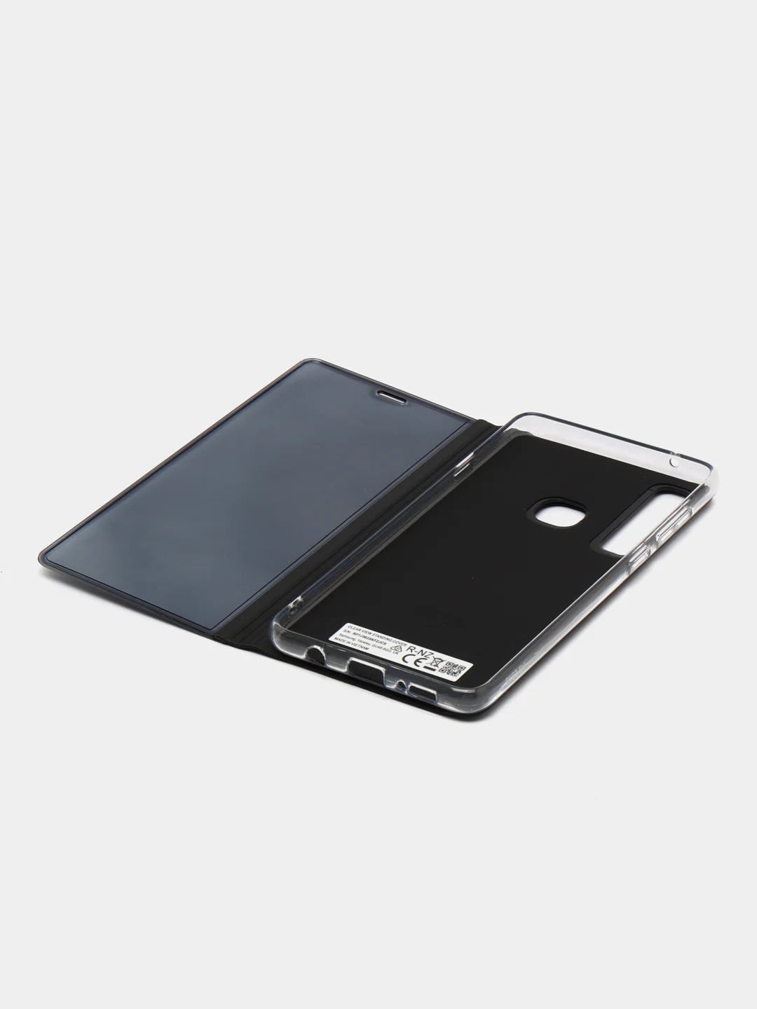 Хром чехол-книжка с прозрачным окном Samsung A6/A6 Plus/A8/A7/A9/J3/J4/J6/J8/A80/A81/A60/A91