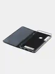 Хром чехол-книжка с прозрачным окном Samsung A6/A6 Plus/A8/A7/A9/J3/J4/J6/J8/A80/A81/A60/A91