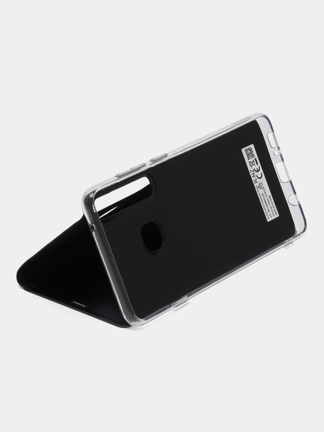 Серебряный чехол-книжка с прозрачным окном Samsung A6/A6 Plus/A8/A7/A9/J3/J4/J6/J8/A80/A81/A60/A91