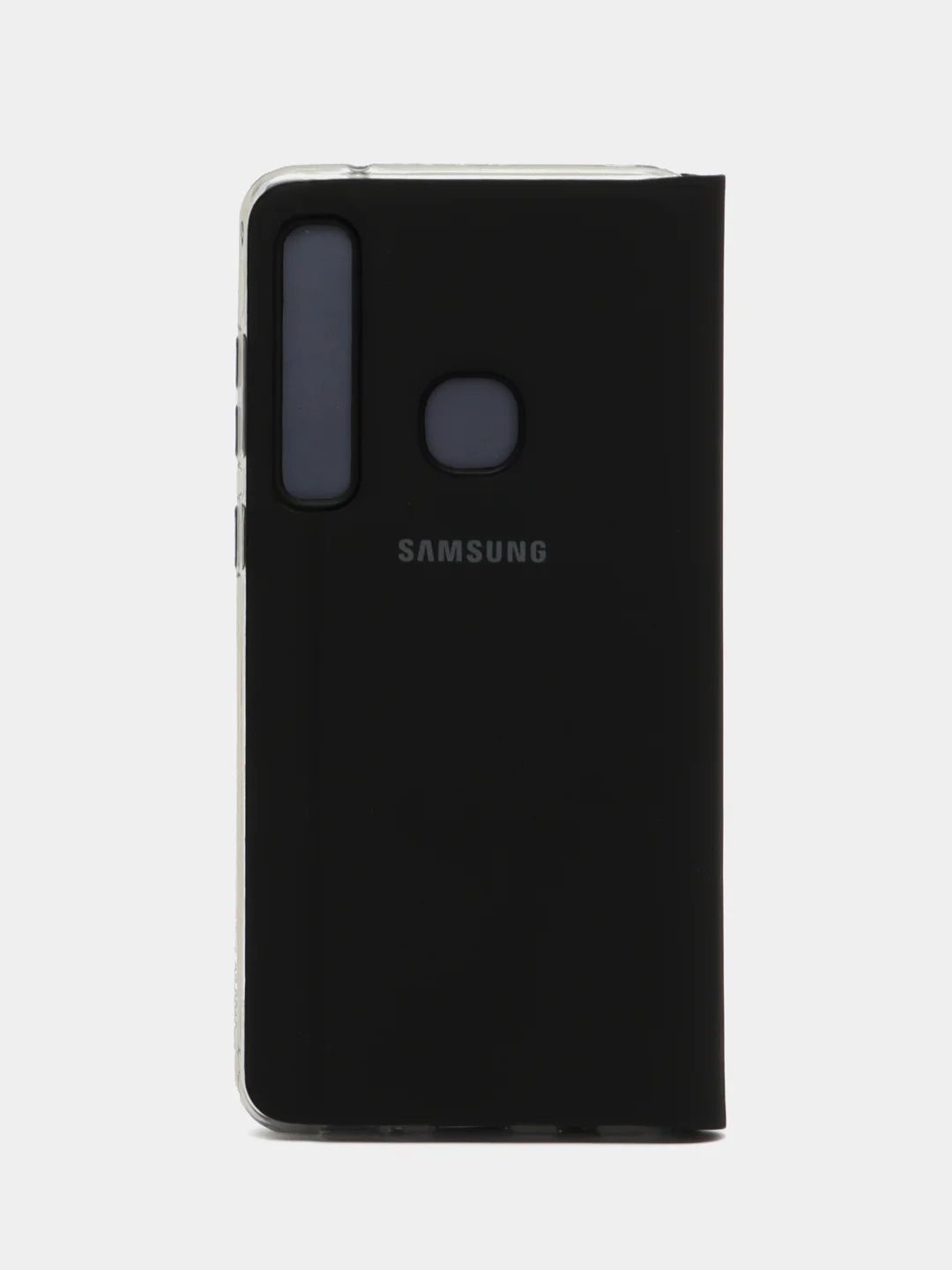 Серебряный чехол-книжка с прозрачным окном Samsung A6/A6 Plus/A8/A7/A9/J3/J4/J6/J8/A80/A81/A60/A91