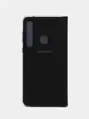 Серебряный чехол-книжка с прозрачным окном Samsung A6/A6 Plus/A8/A7/A9/J3/J4/J6/J8/A80/A81/A60/A91