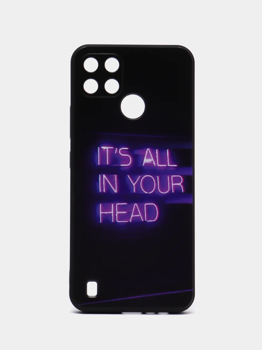 Серый чехол для Realme C21y / C25y, с принтом, с рисунком (Реалми С21у / С25у)