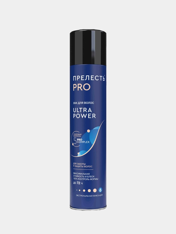 Лак для волос "Прелесть Professional" "ULTRA POWER" экстремальной  фиксации 300  см3