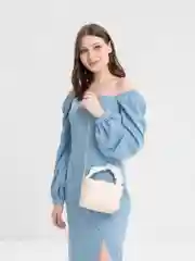 Бежевый меланж сумочка женская