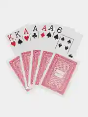 Красный покерные карты Poker Club пластиковые для покера 54 шт и набор из 2-х колод! Игра в покер