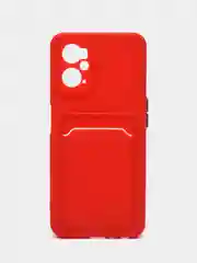 Коралловый чехол для Realme 9i / Oppo A96 (Реалми 9 ай / Оппо А96), с карманом для карт