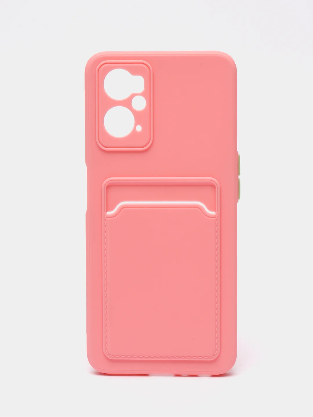 Розовый чехол для Realme 9i / Oppo A96 (Реалми 9 ай / Оппо А96), с карманом для карт