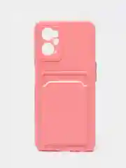 Розовый чехол для Realme 9i / Oppo A96 (Реалми 9 ай / Оппо А96), с карманом для карт