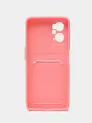 Розовый чехол для Realme 9i / Oppo A96 (Реалми 9 ай / Оппо А96), с карманом для карт