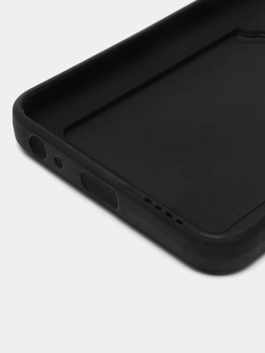 Черный силиконовый чехол для Vivo Y22 / Y22S (Виво у22 / у22С), с карманом для карт