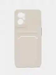 Белый чехол для Realme 9i / Oppo A96 (Реалми 9 ай / Оппо А96), с карманом для карт