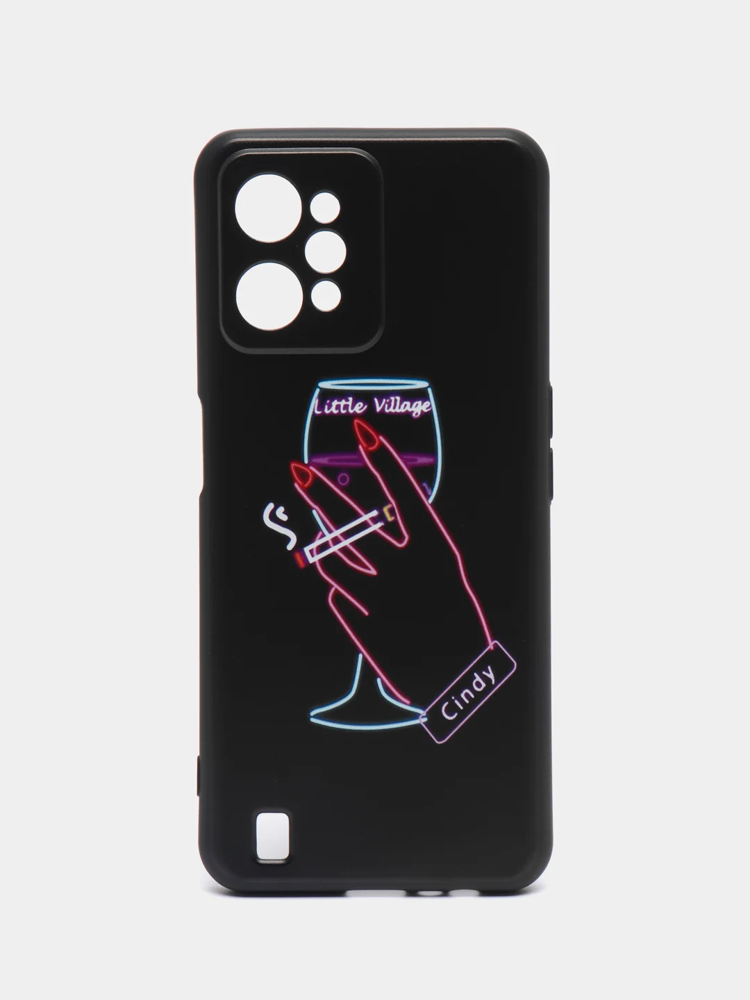 Голубой силиконовый чехол для Realme C31 4G, с принтом, с рисунком (Реалми С31 4г)