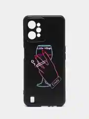 Голубой силиконовый чехол для Realme C31 4G, с принтом, с рисунком (Реалми С31 4г)
