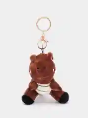 Коричневый брелок - мягкая игрушка "Динозавр"