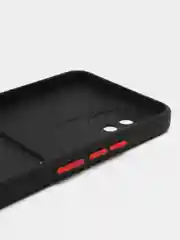 Черный силиконовый чехол для Vivo Y02 (Виво у02), с карманом для карт