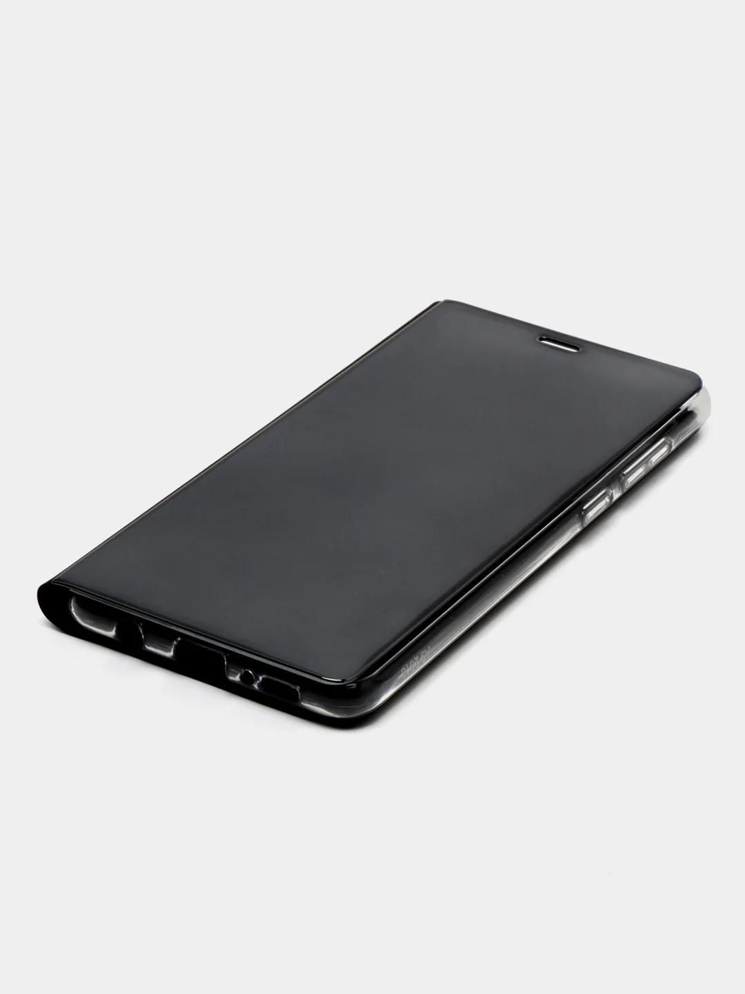 Серебряный чехол-книжка с прозрачным окном Samsung A6/A6 Plus/A8/A7/A9/J3/J4/J6/J8/A80/A81/A60/A91