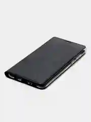 Серебряный чехол-книжка с прозрачным окном Samsung A6/A6 Plus/A8/A7/A9/J3/J4/J6/J8/A80/A81/A60/A91