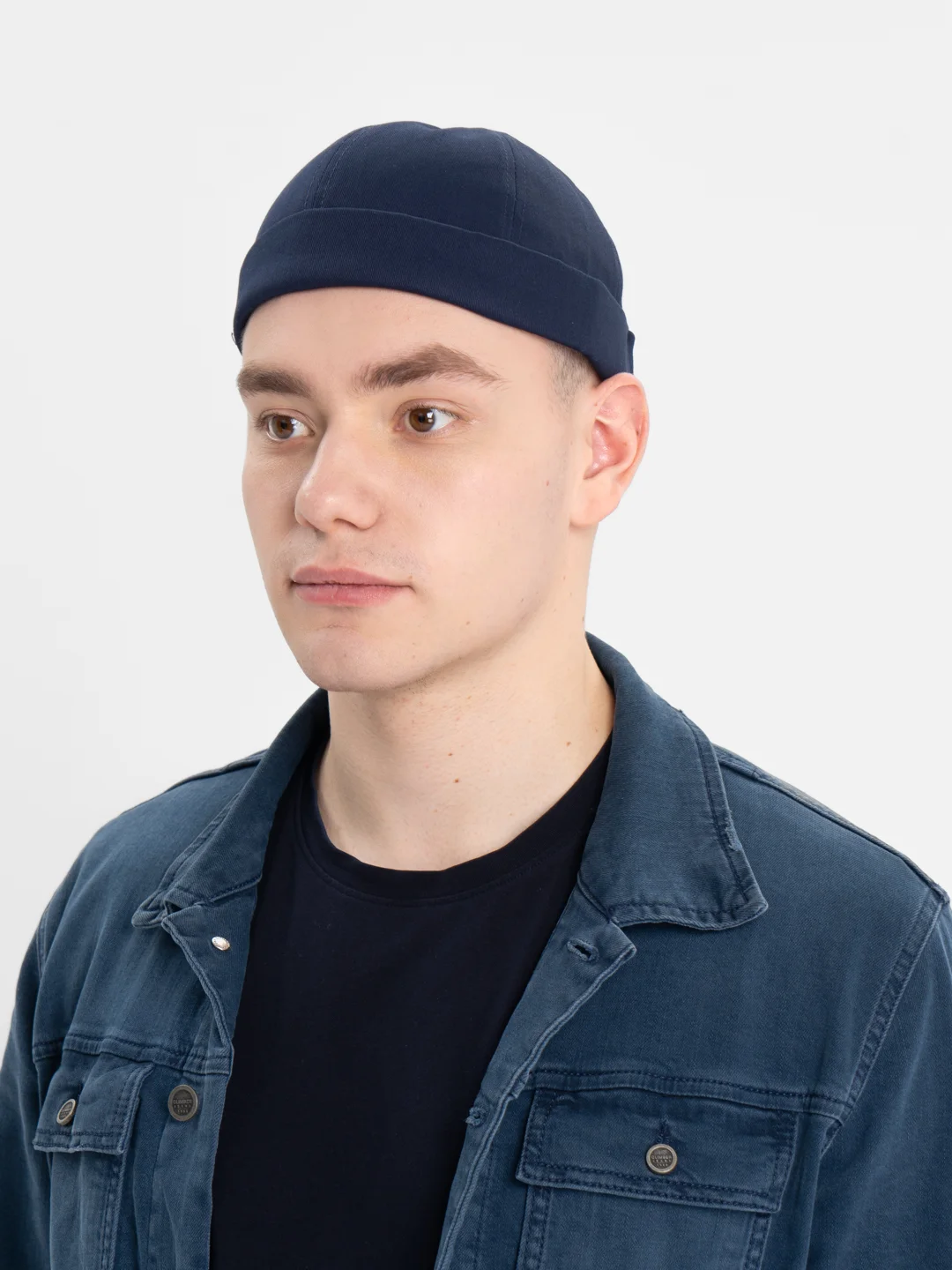 Темно-синий бейсболка, шапка бини, кепка без козырька, докер
