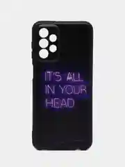 Серый силиконовый чехол для Samsung Galaxy A23, с принтом, с рисунком (Самсунг Галакси А23)
