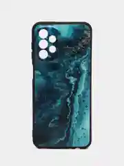 Тёмно-бирюзовый силиконовый чехол для Samsung Galaxy A23, с принтом, с рисунком (Самсунг Галакси А23)