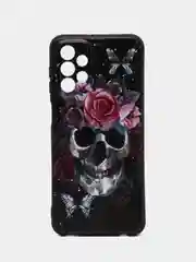 Тёмно-бордовый силиконовый чехол для Samsung Galaxy A23, с принтом, с рисунком (Самсунг Галакси А23)