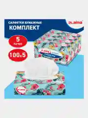 Салфетки платочки бумажные сухие белые косметические в коробке 2-слойные, Laima, 880656