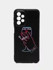 Голубой силиконовый чехол для Samsung Galaxy A23, с принтом, с рисунком (Самсунг Галакси А23)
