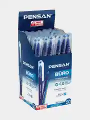 Ручка шариковая Pensan Buro, синяя, комплект 50 штук, линия письма 0,8 мм, 880590