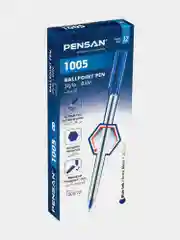 Ручка шариковая 1005, синяя, комплект 12 штук, линия 0,5мм, 880588