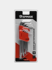 ЕРМАК Набор шестигранников HEX+BallpointHex, 9 шт (1,5-10 мм), блистер, JF 2160A