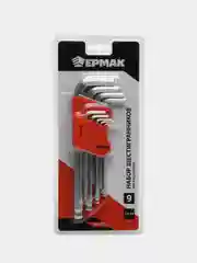 ЕРМАК Набор шестигранников HEX+BallpointHex, 9 шт (1,5-10 мм), блистер, JF 2160A
