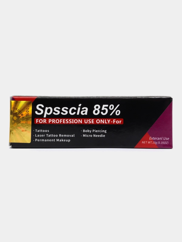 Крем обезболивающий Spsscia 85% для тату, татуажа, пирсига и депиляции