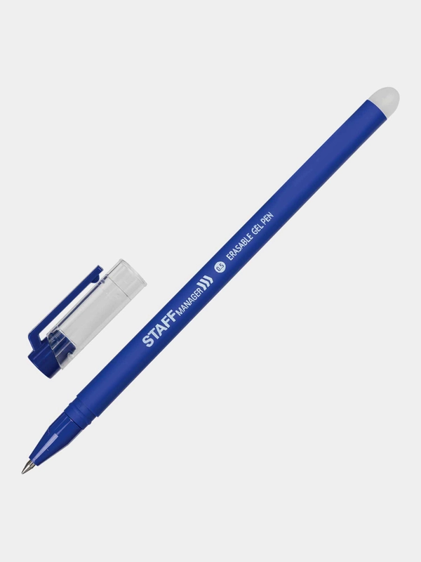 Ручка стираемая гелевая (пиши-стирай) Staff Erase, синяя, 12 штук, линия 0,35 мм, 880735