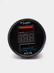 Угольный автомобильное зарядное устройство, быстрая зарядка QC3.0