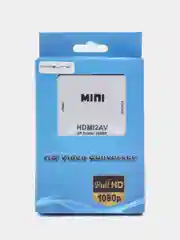Белый переходник-адаптер с HDMI на тюльпаны AV, RCA конвертер