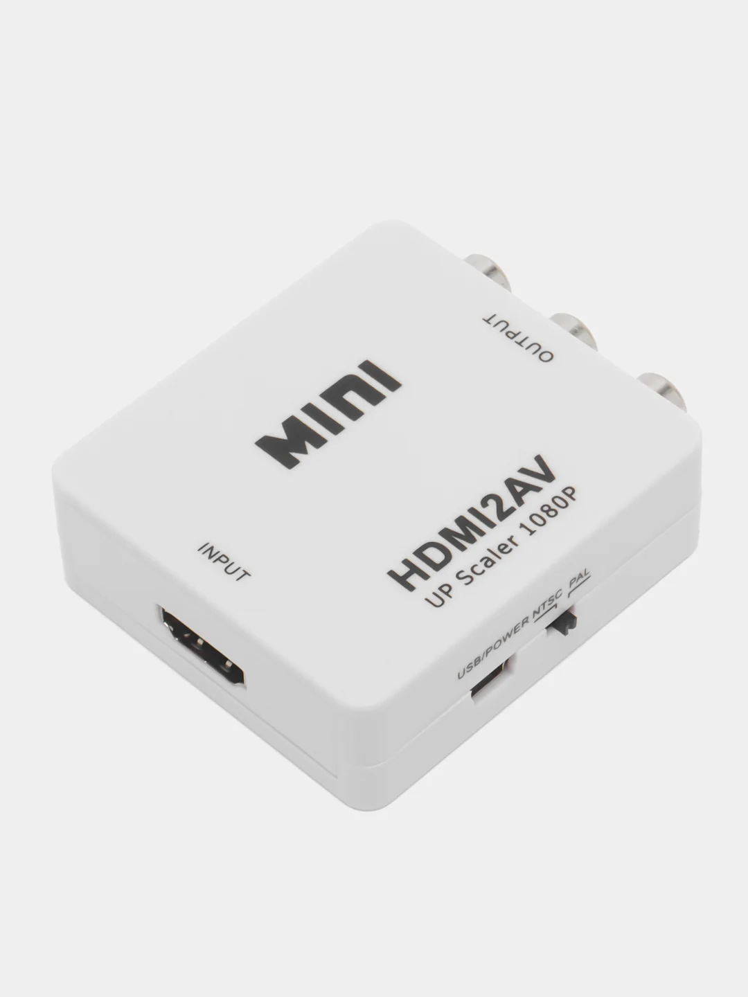 Белый переходник-адаптер с HDMI на тюльпаны AV, RCA конвертер