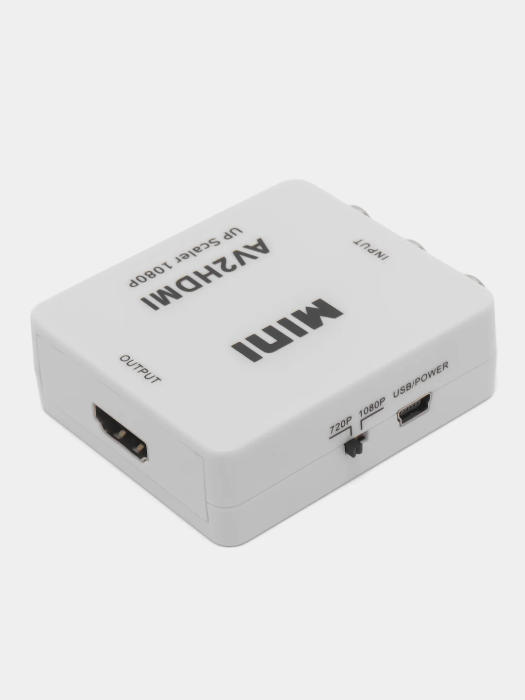Белый переходник-адаптер с RCA AV тюльпанов на HDMI конвертер