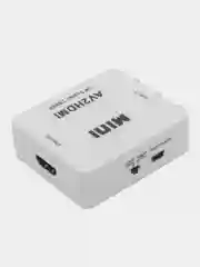 Белый переходник-адаптер с RCA AV тюльпанов на HDMI конвертер
