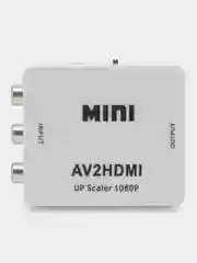Белый переходник-адаптер с RCA AV тюльпанов на HDMI конвертер
