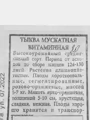 Семена "Тыква мускатная витаминная" 2 гр, Аэлита