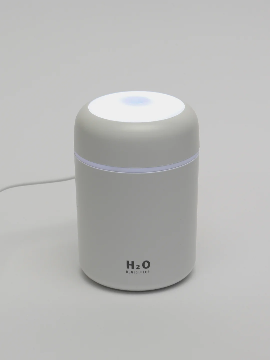 Белый увлажнитель воздуха мини Humidifier H2O, с RGB подсветкой