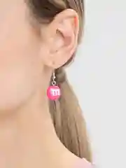Розовый серьги M&M's, пара