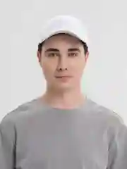 Белый бейсболка унисекс, с застежкой на липучке