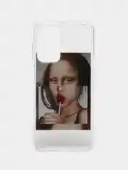 Багровый силиконовый чехол для Samsung Galaxy A23, с принтом, с рисунком (Самсунг Галакси А23)