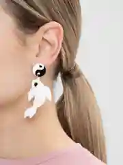 Серьги из акрила "Инь/Янь рыбы"